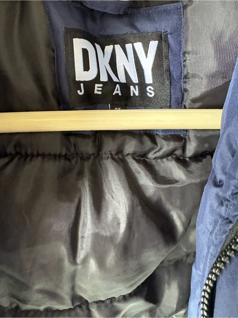 Dkny Navy Blue Kids Puffer Hooded Coat Boys Size 3T